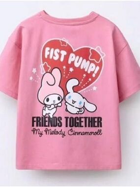 NWT ZARA Sanrio My Melody & Cinnamoroll Graphic Tee - Friends Together 12/13Y